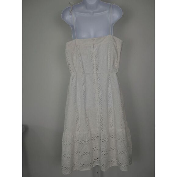 NWT TAHARI Women's 100% Cotton Lace Sundress Midi Dress L - Picture 5 of 12